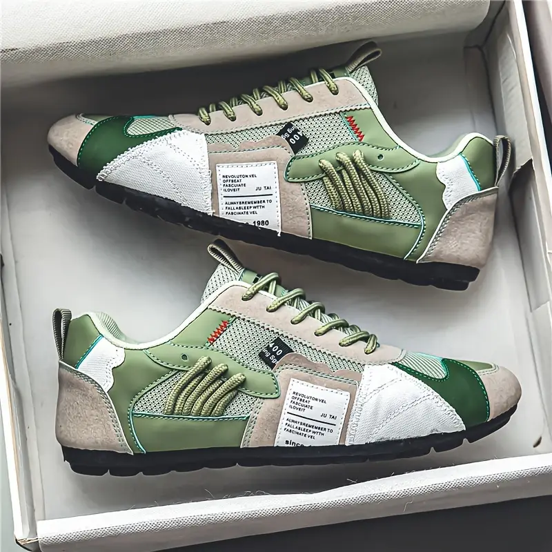 Zapatillas Casuales Transpirables para Hombre — Antideslizantes, Cómodas con Cordones.