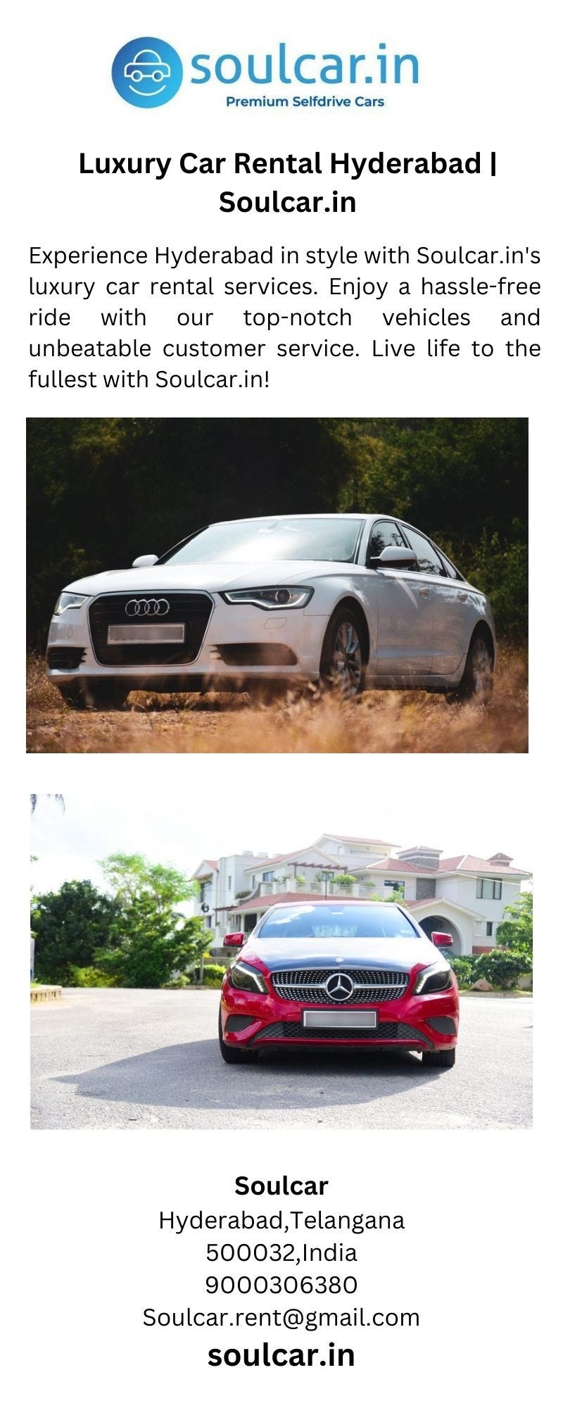 Luxury Car Rental Hyderabad Soulcar.in Soulcar Medium