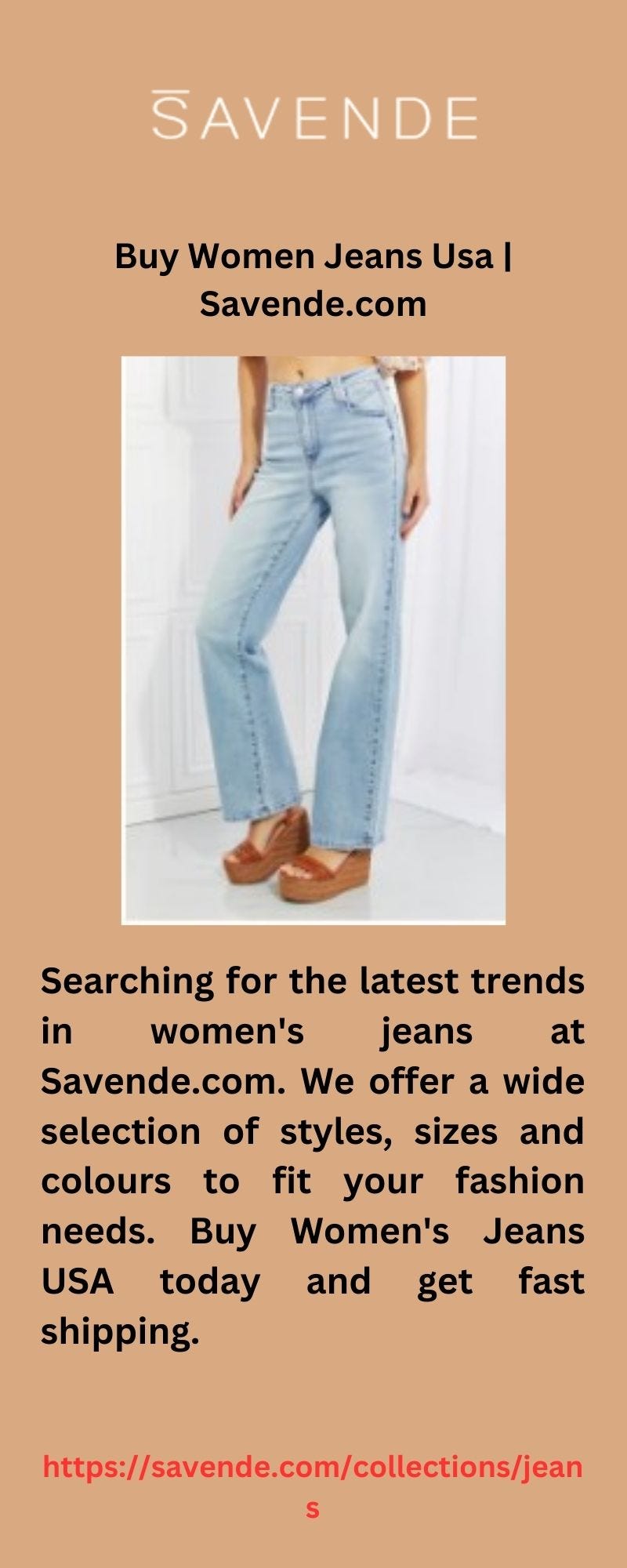 Buy Women Jeans Usa Savende Medium