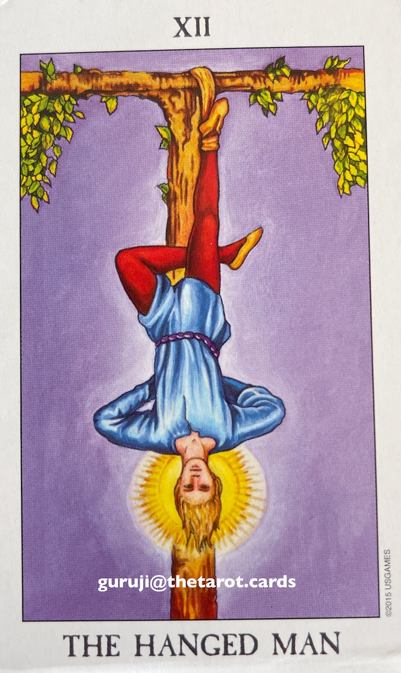 The Card of the Day: The Hanged Man | by Vivek Kumar (Vik) | The Tarot Cards  by Guru Ji