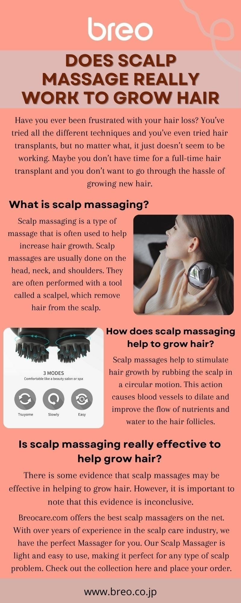 Does Scalp massage really work to grow hair? Breo Japan Co. Ltd. Medium