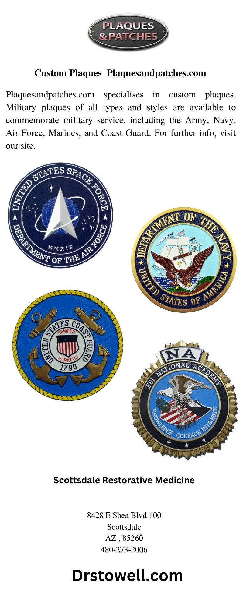 Custom Plaques Plaques and Patches Medium