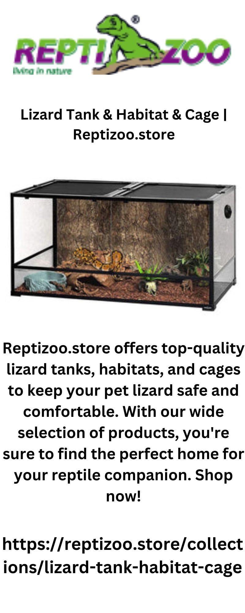 Lizard Tank & Habitat & Cage Reptizoo.store Reptizoo Medium