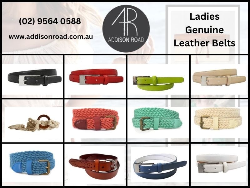 ladies leather golf belts
