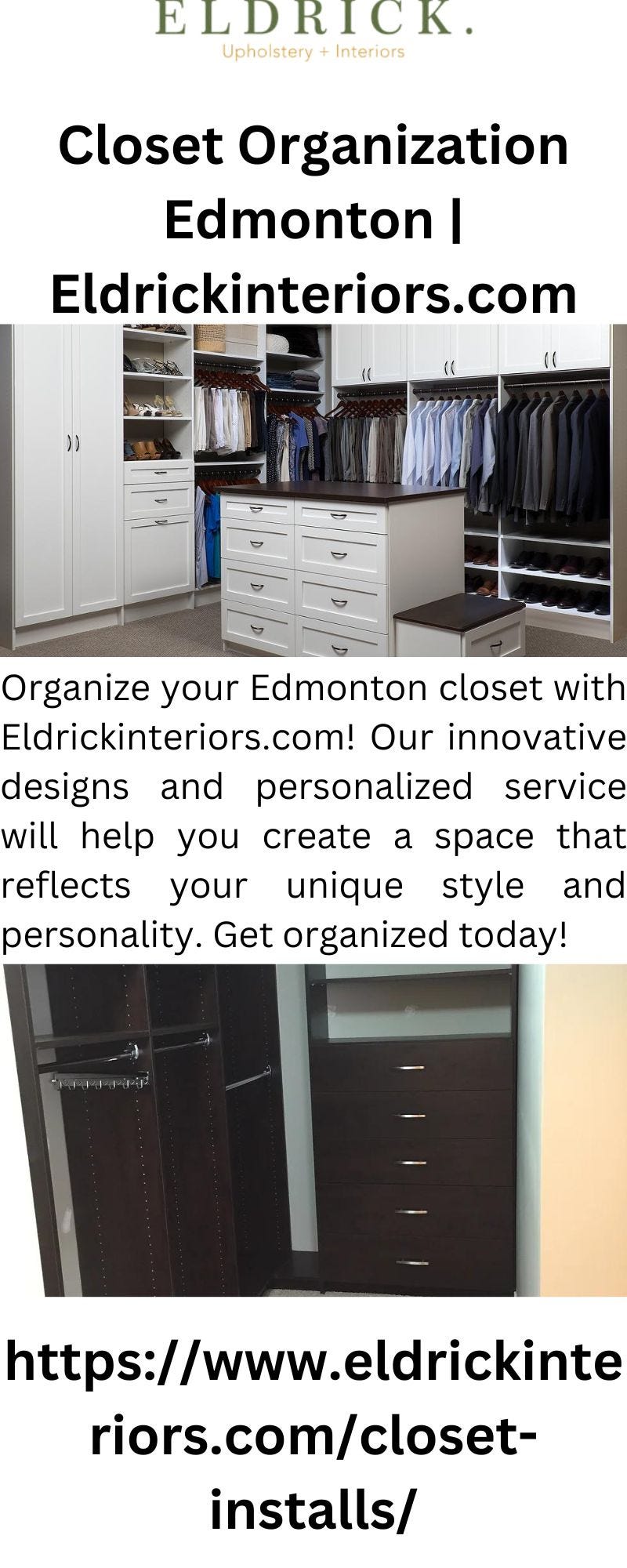 Closet Organization Edmonton Eldrickinteriors