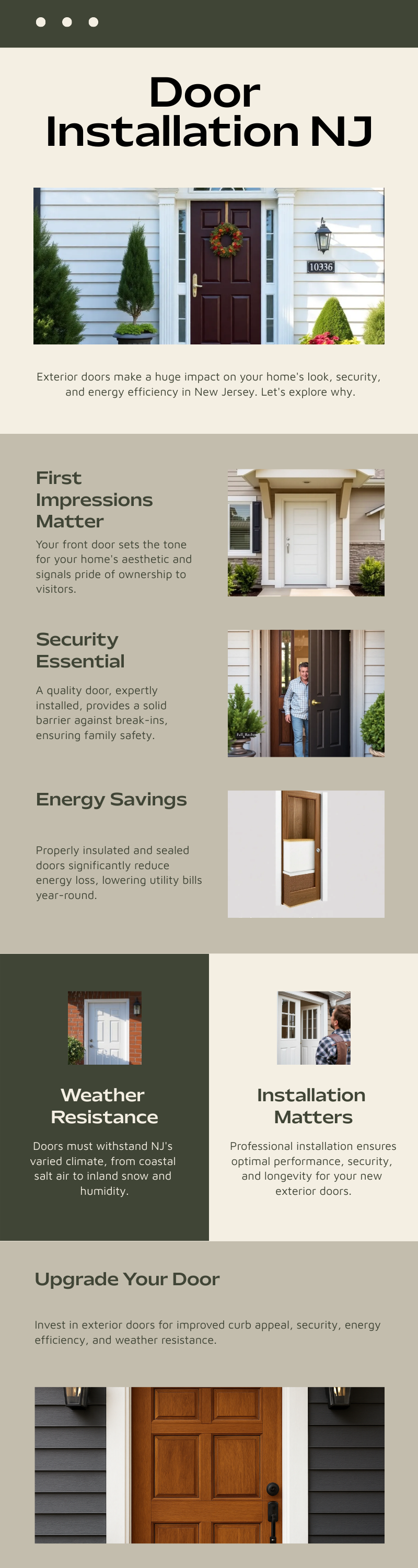 Door Installation NJ: Benefits of Upgrading Your Exterior Doors