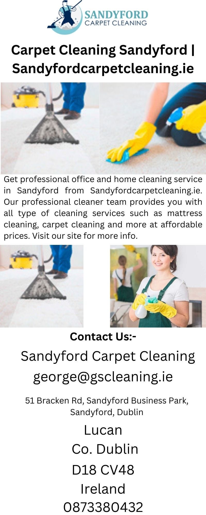 Carpet Cleaning Sandyford Sandyfordcarpetcleaning.ie Sandy Ford