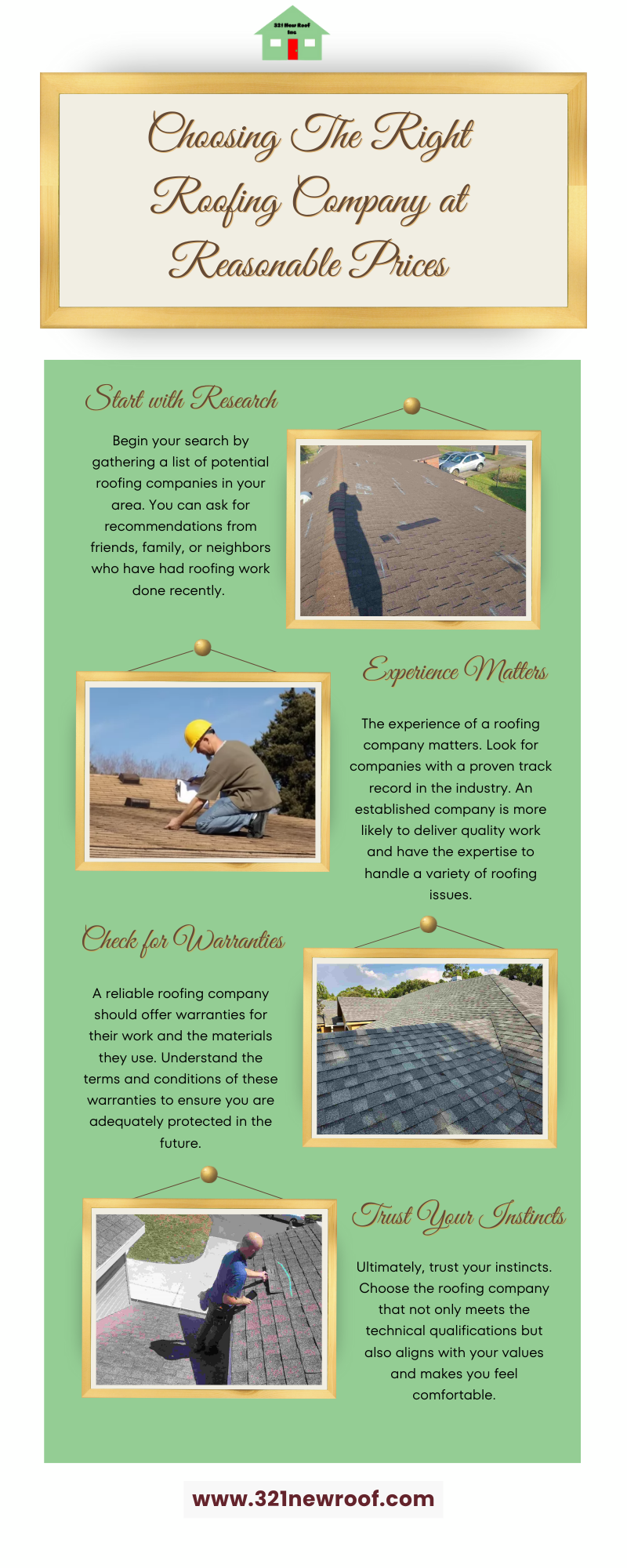 Choosing The Right Roofing Company at Reasonable Prices 321 New Roof