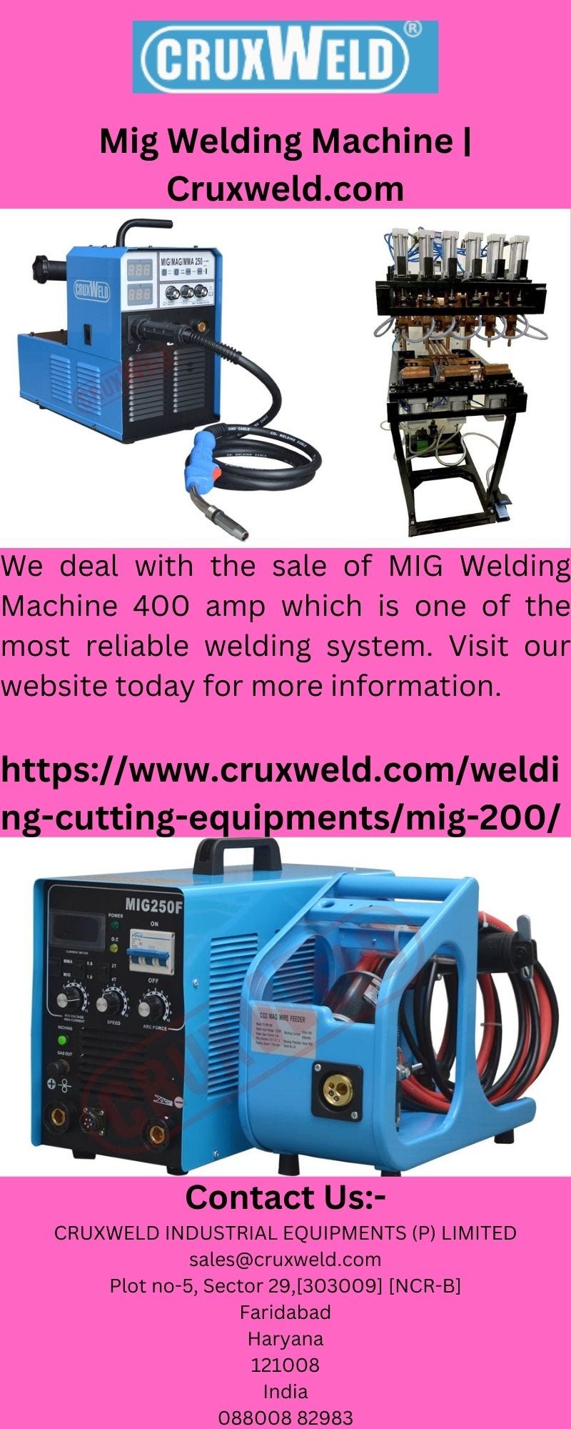 Mig Welding Machine Cruxweld Medium