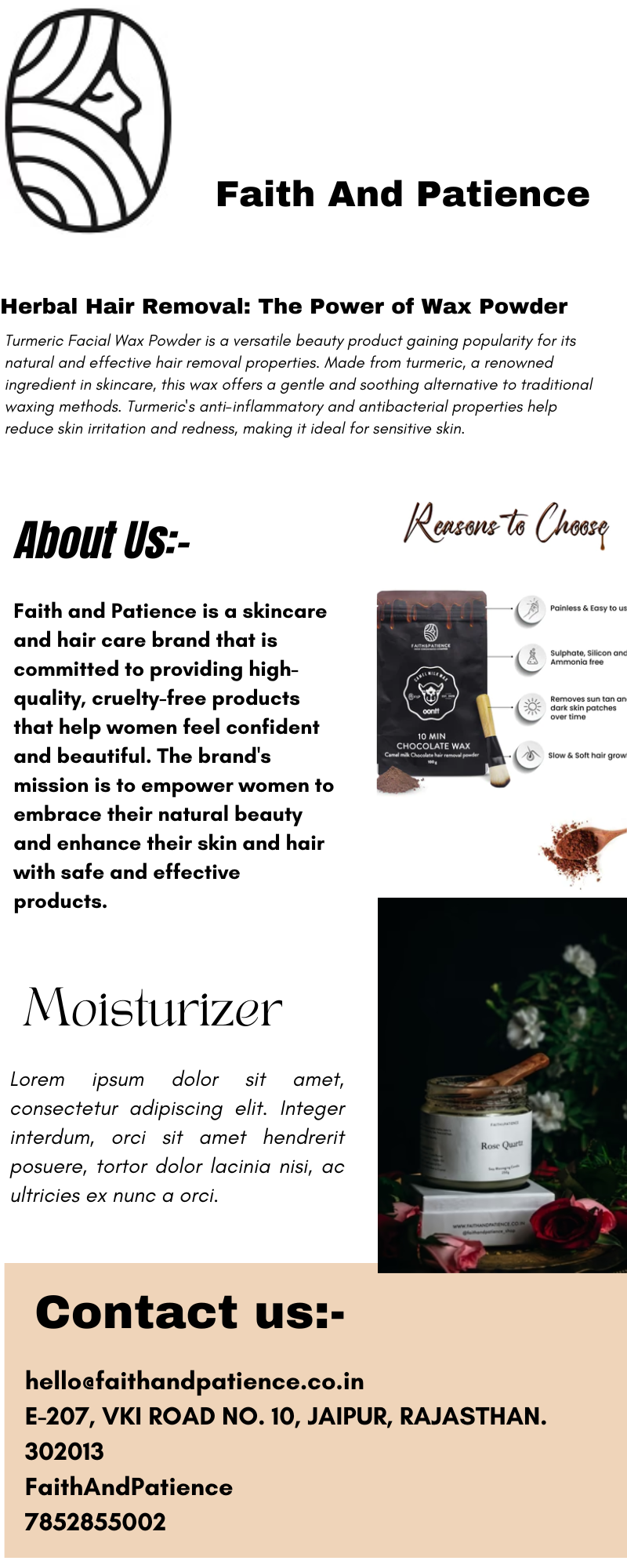 Herbal Hair Removal The Power of Wax Powder Faith And Patience Medium