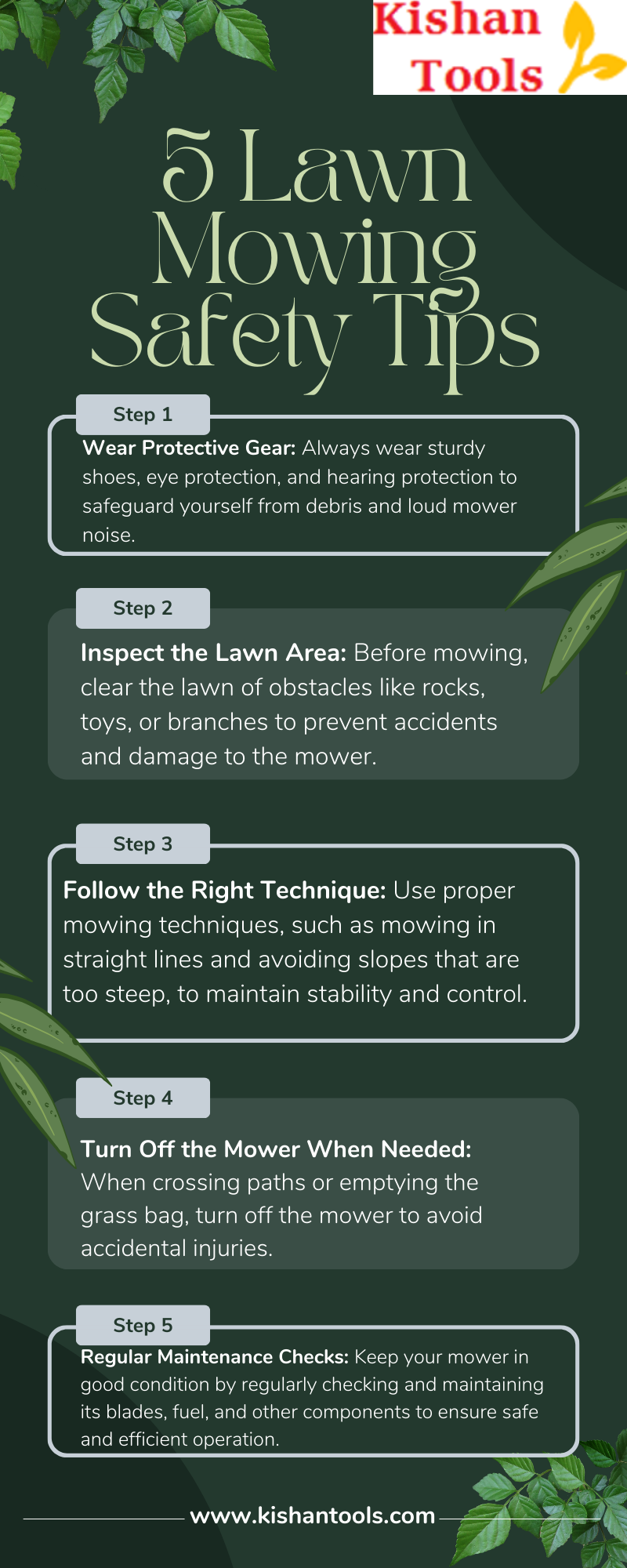 5 Lawn Mowing Safety Tips Kisan Tools Medium