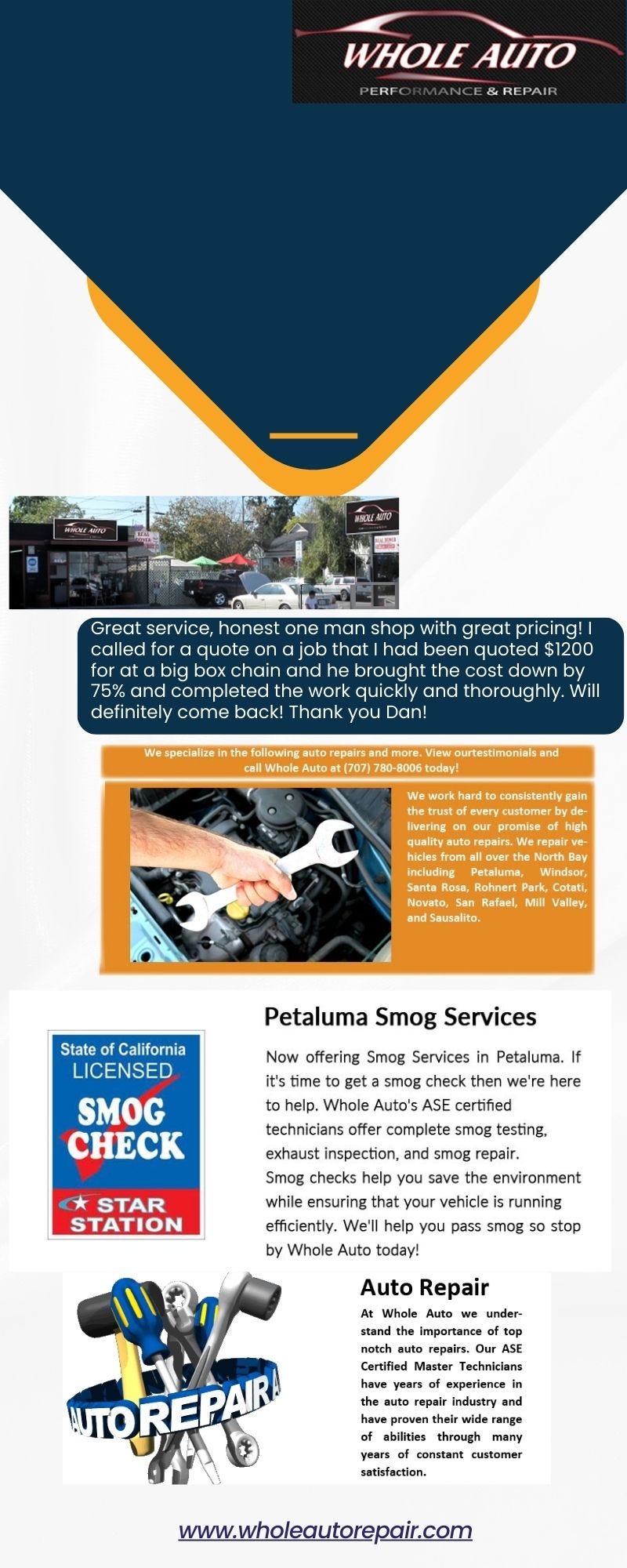 Whole Auto — Oil Change Petaluma Whole Auto Performance & Repair Medium
