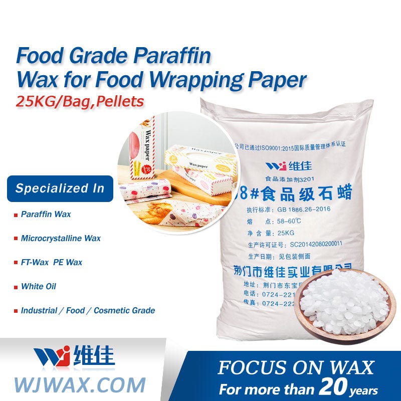 Food Grade Paraffin Wax for Food Wrapping Paper by Jingmen Weijia