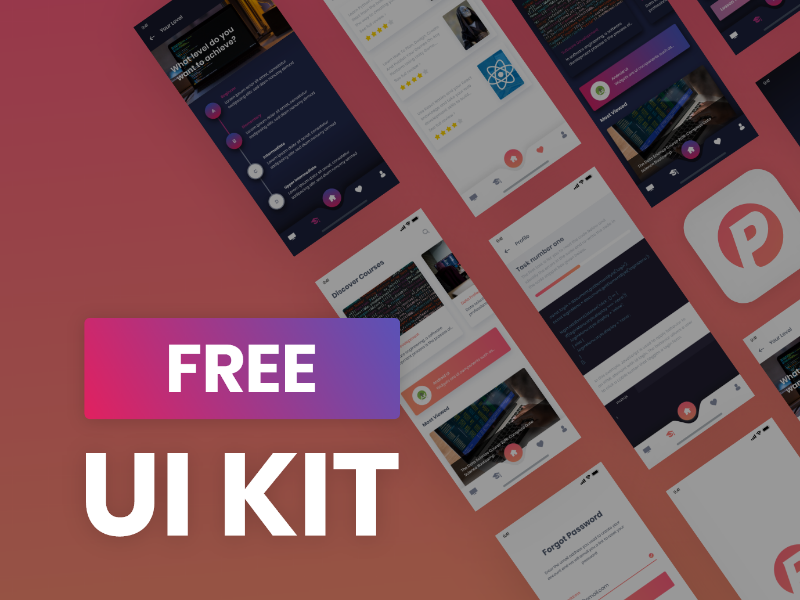 Plexus — Free Adobe XD UI kit. A mobile UI kit for online courses ...