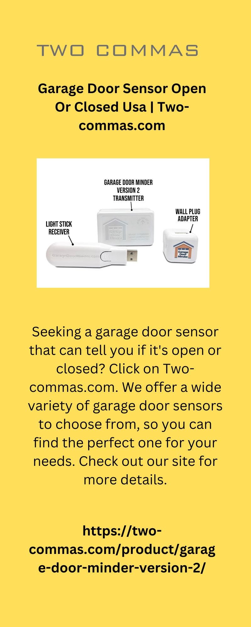 Garage Door Sensor Open Or Closed Usa