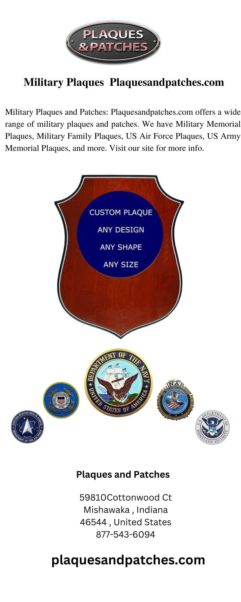 Military Plaques Plaques and Patches Medium