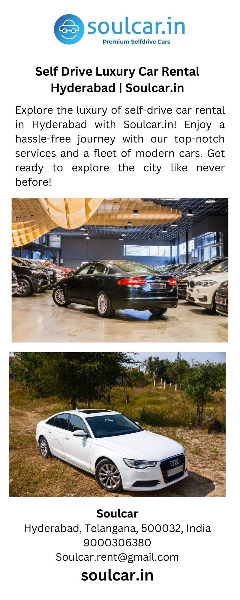 Self Drive Luxury Car Rental Hyderabad Soulcar.in Soulcar Medium
