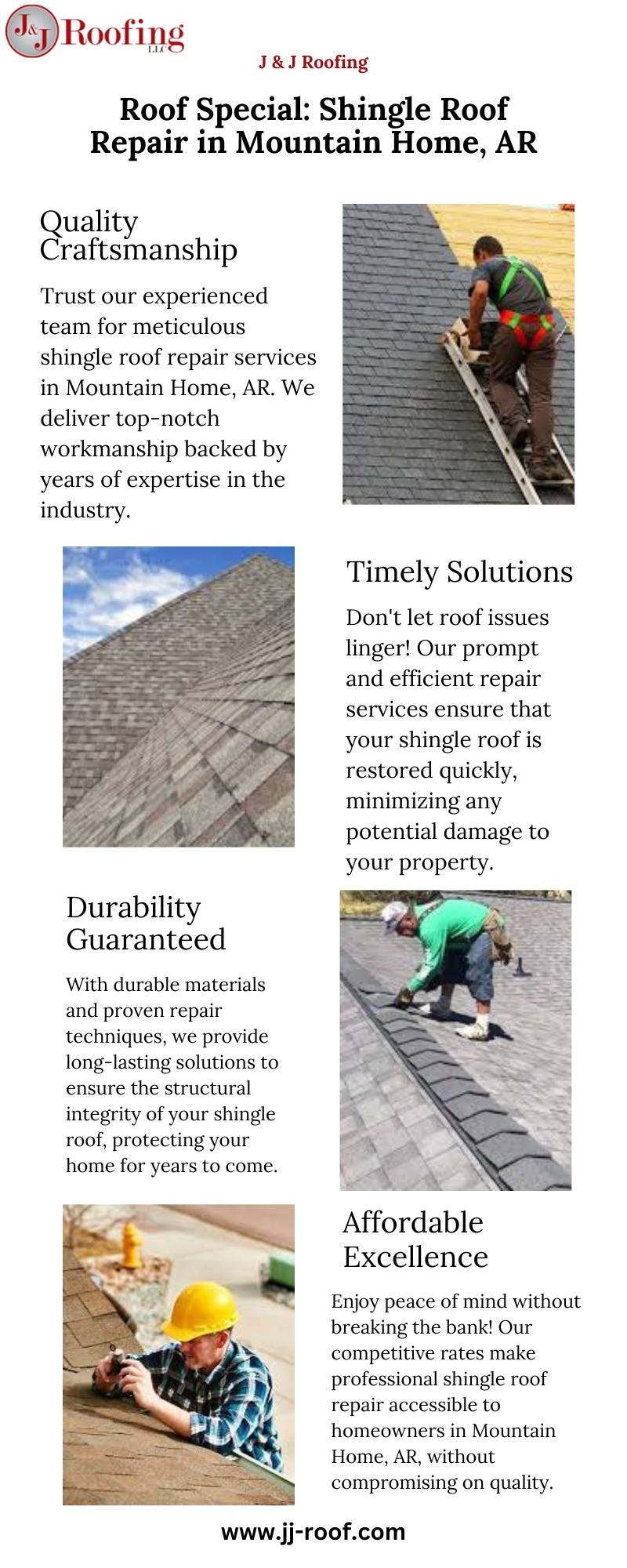 Roof Rescue Special Shingle Roof Repair in Mountain Home, AR J&J