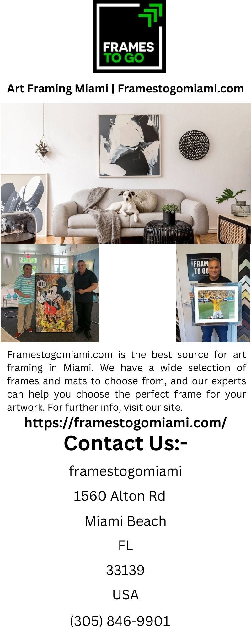 Art Framing Miami Zanegreen Medium