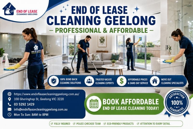 Bond Back Guaranteed — Professional End of Lease Cleaning in Geelong
