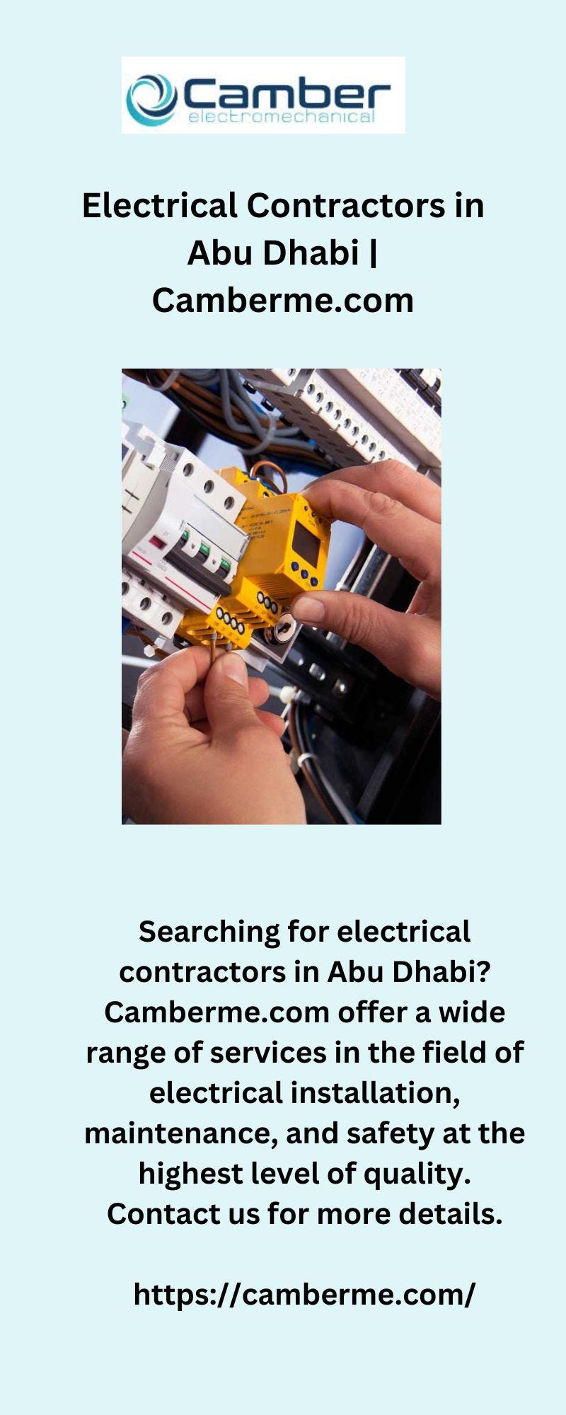 Electrical Contractors In Abu Dhabi Camberme Camberllc Medium