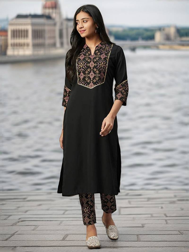 Secrets to Elevate Your Look with a Simple Black Kurti!, by Kiran Shah