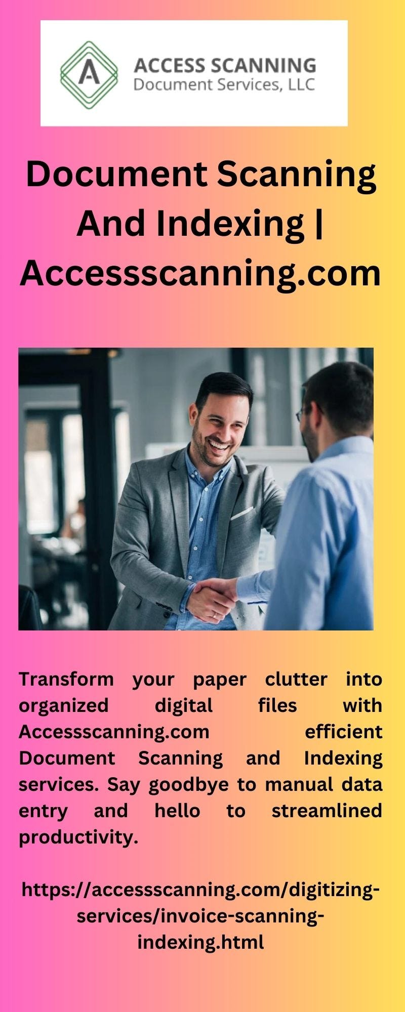 Document Scanning And Indexing Accessscanning