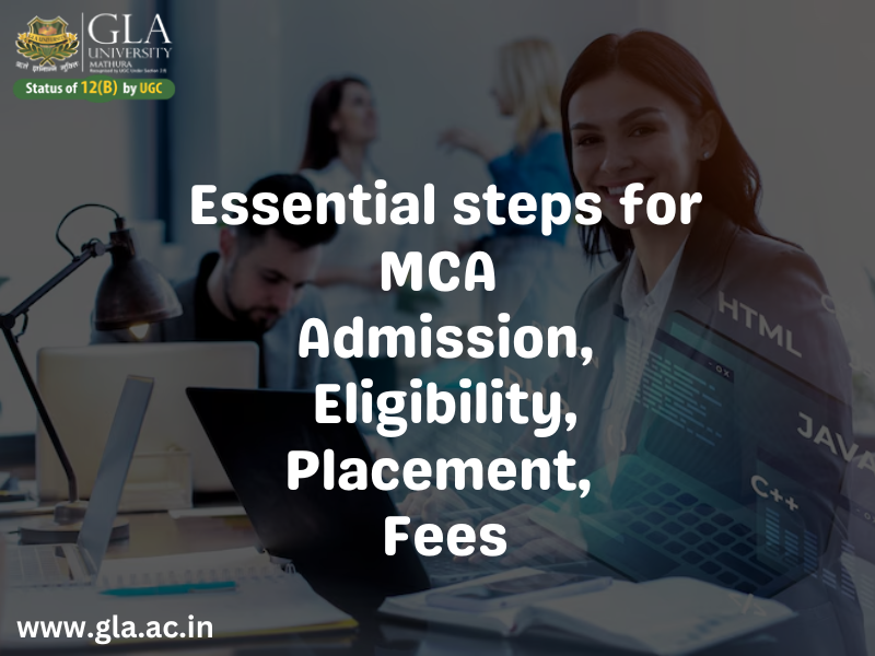 Essential steps for MCA Admission, Eligibility, Placement, Fees