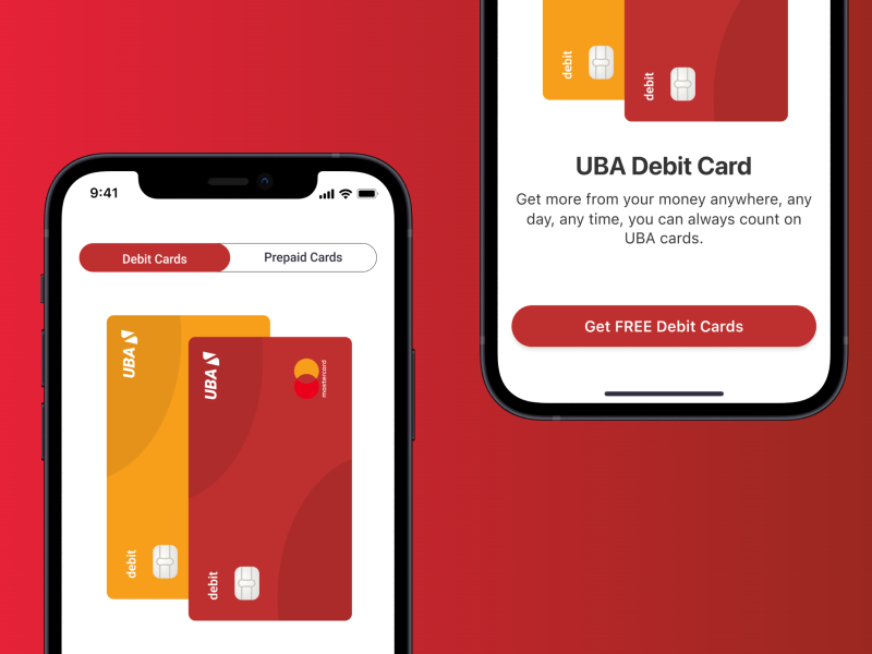 In-app card request flow for UBA. This is a short story about how