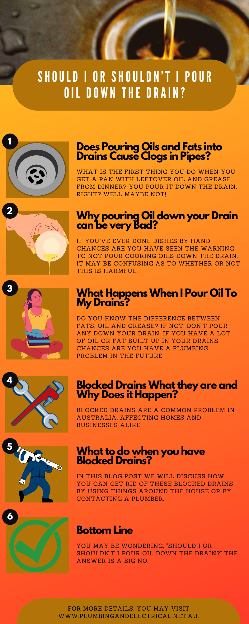 Should I or Shouldn’t I Pour Oil Down the Drain? by Plumbing Doctor