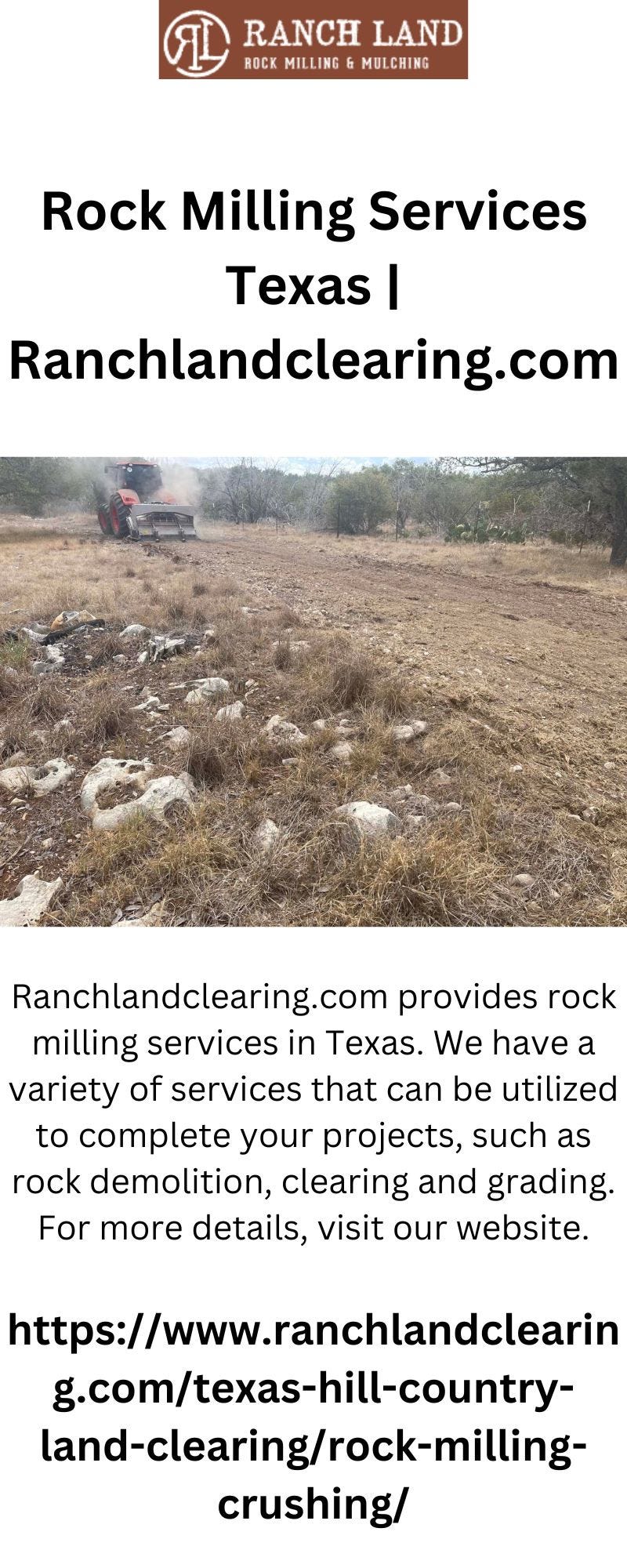 Rock Milling Services Texas Ranch land rock