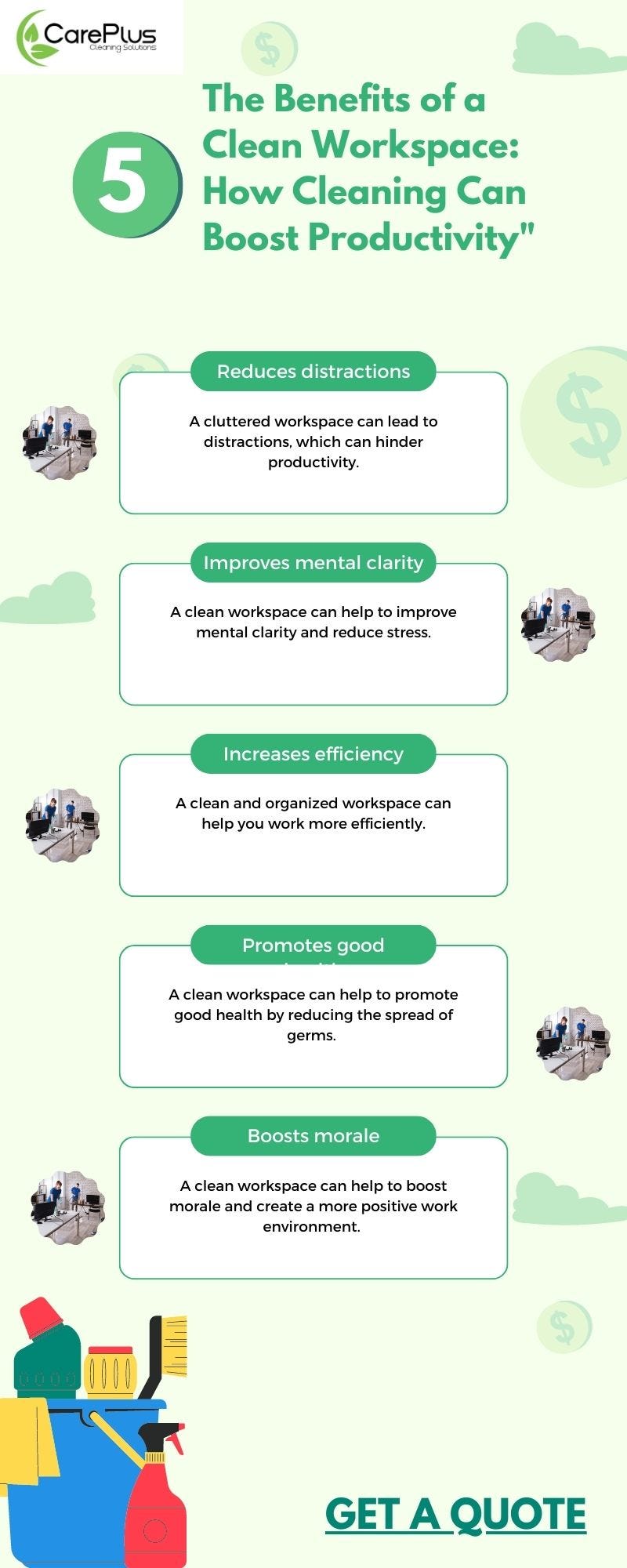 Maintaining a clean and organized workspace can provide several