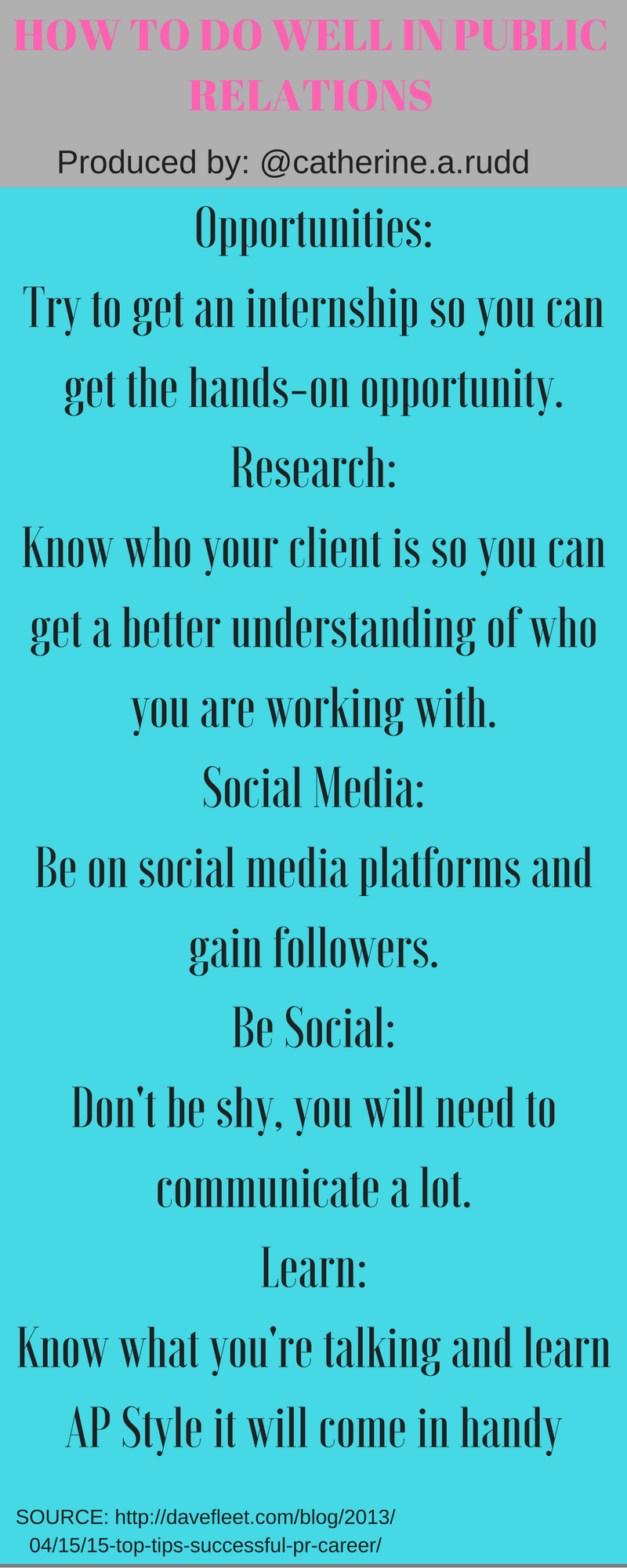 Want to do well in public relations? | by Catherine Rudd | Medium