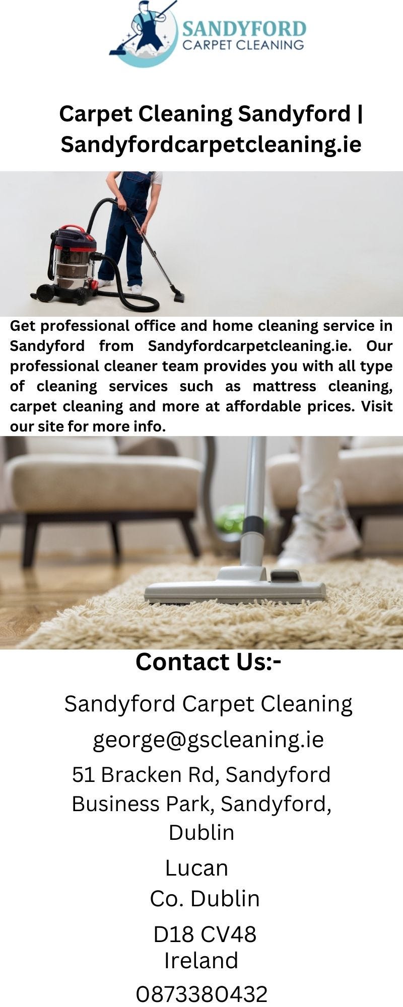 Carpet Cleaning Sandyford Sandyfordcarpetcleaning.ie Sandy Ford