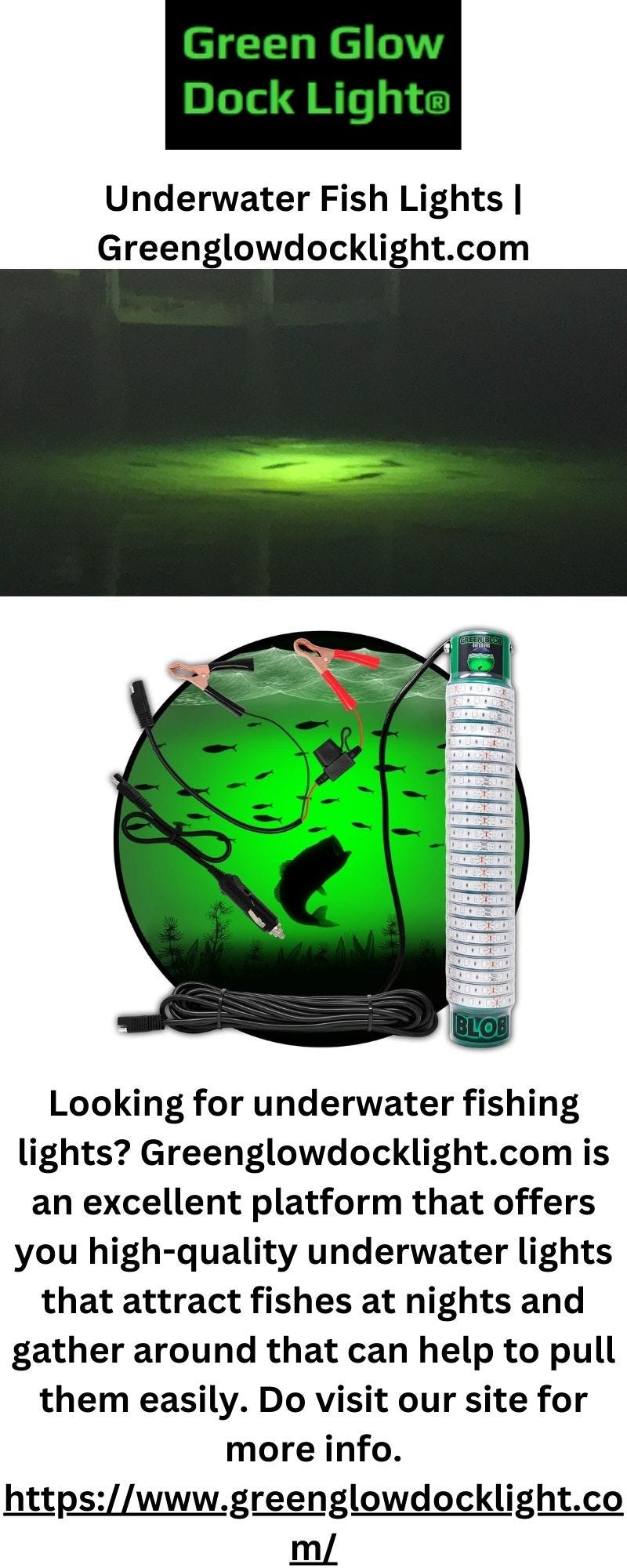 Underwater Fish Lights Green Glow Dock Light LLC Medium