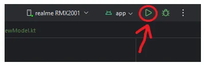 Run aplikasi di android studio