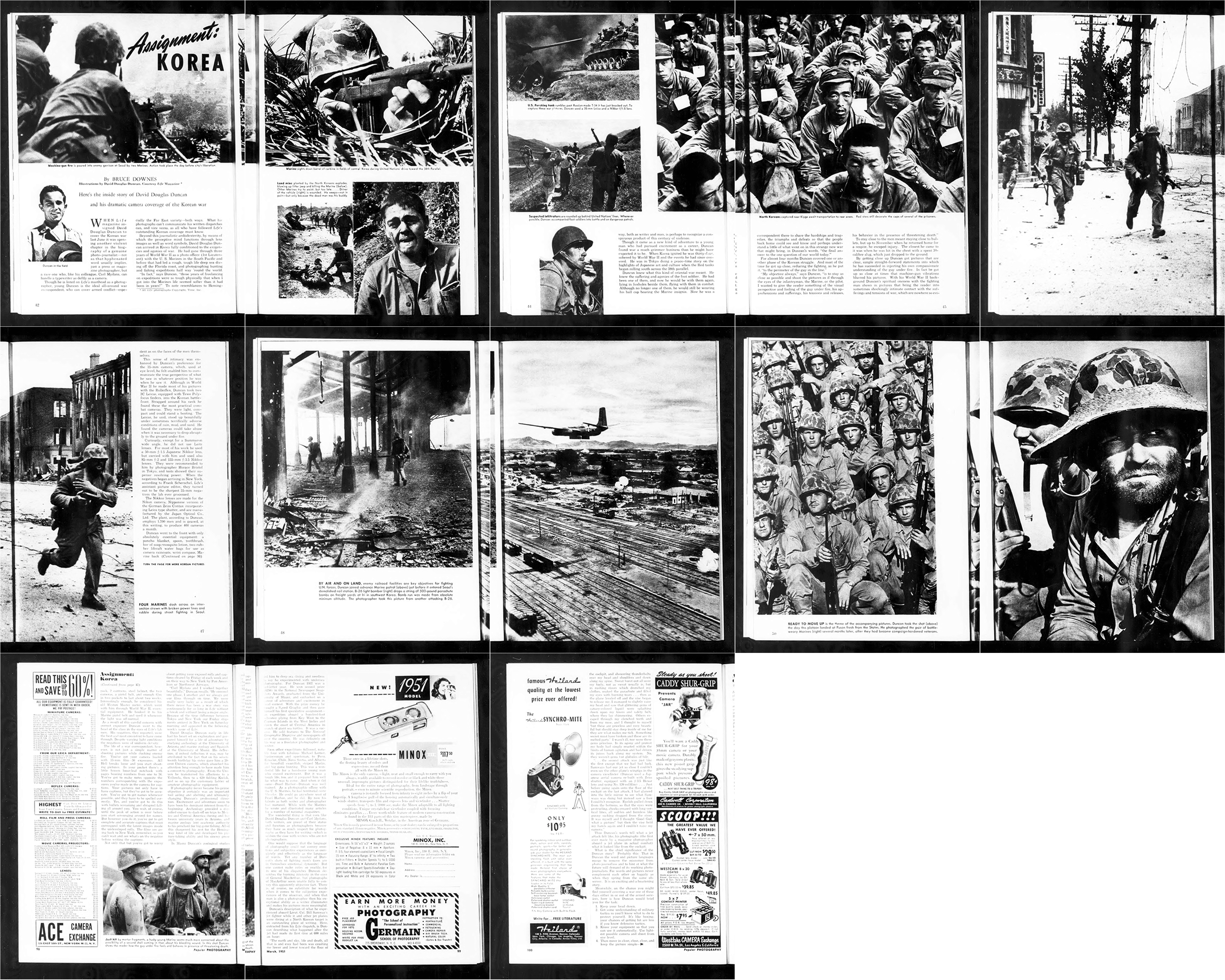 歴史的戦争写真コレクションアルバム 資料：1951『任務：韓国』・これは、デビッド・ダグラス・ダンカンと