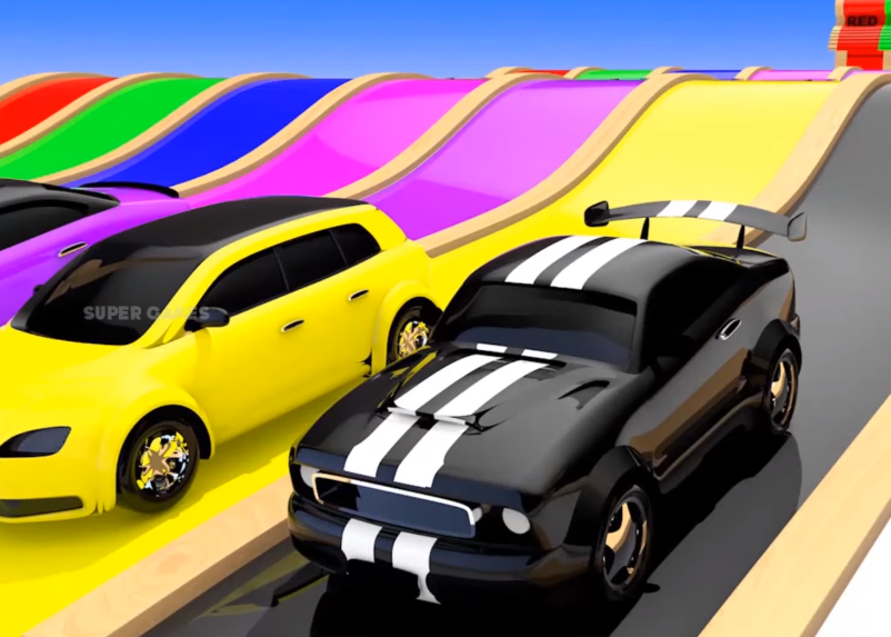 Discover Color Names with Colorful Mini Cars at the Color Pond | Super Games 2.0