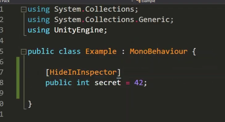 Hide Variables in Inspector with HideInInspector