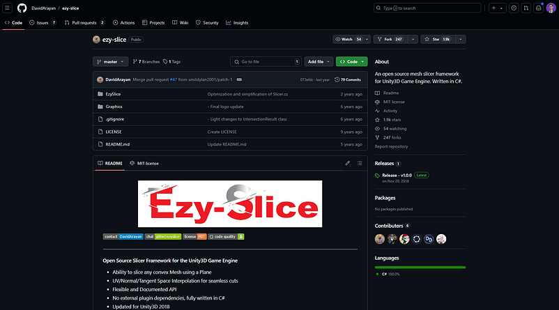 EzySlice Github Page