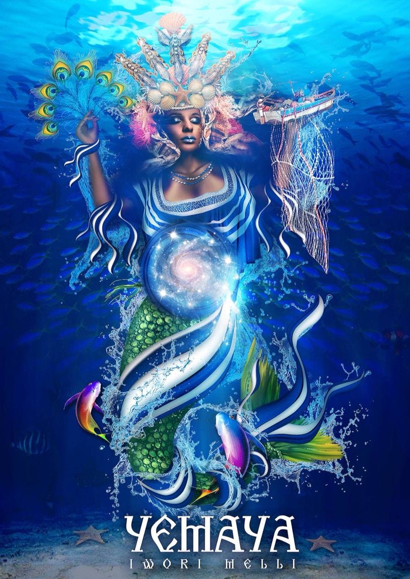 20 Days of Goddesses til’ Imbolc. Day 15 — Yemayá (Goddess of Water