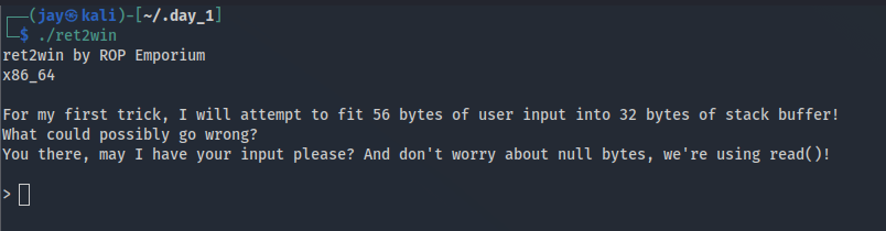 ROP Emporium — ret2win. 0x00: Intro | by Jay | Medium