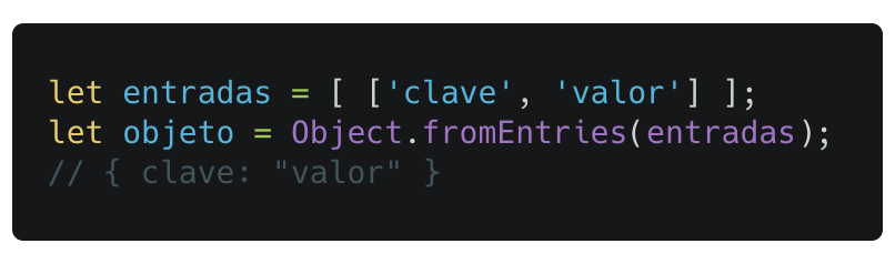 Object.fromEntries()
