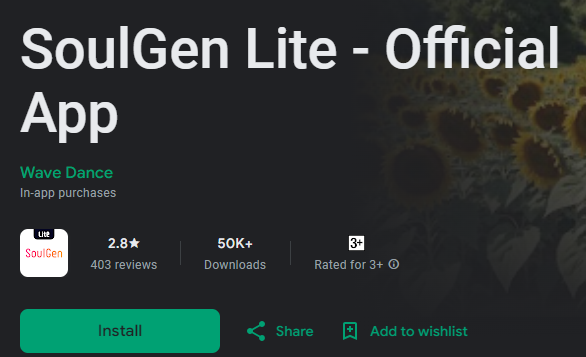SoulGen AI User Reviews as per Google Play Store