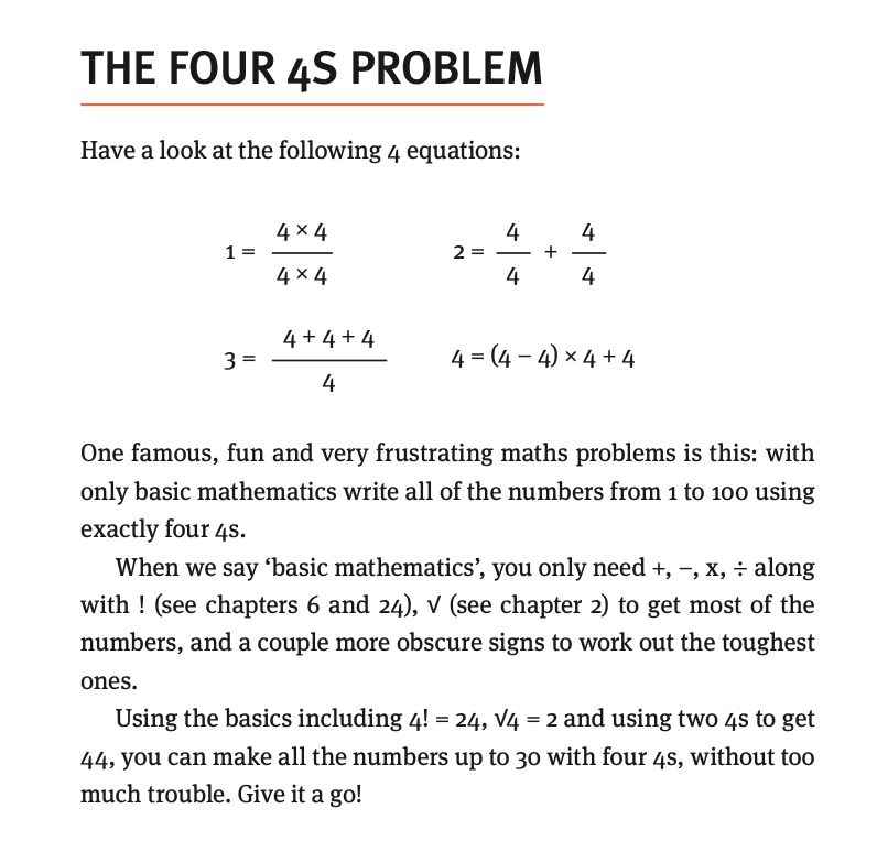The four 4s: my favourite maths puzzle ever. | by Adam Spencer | Medium