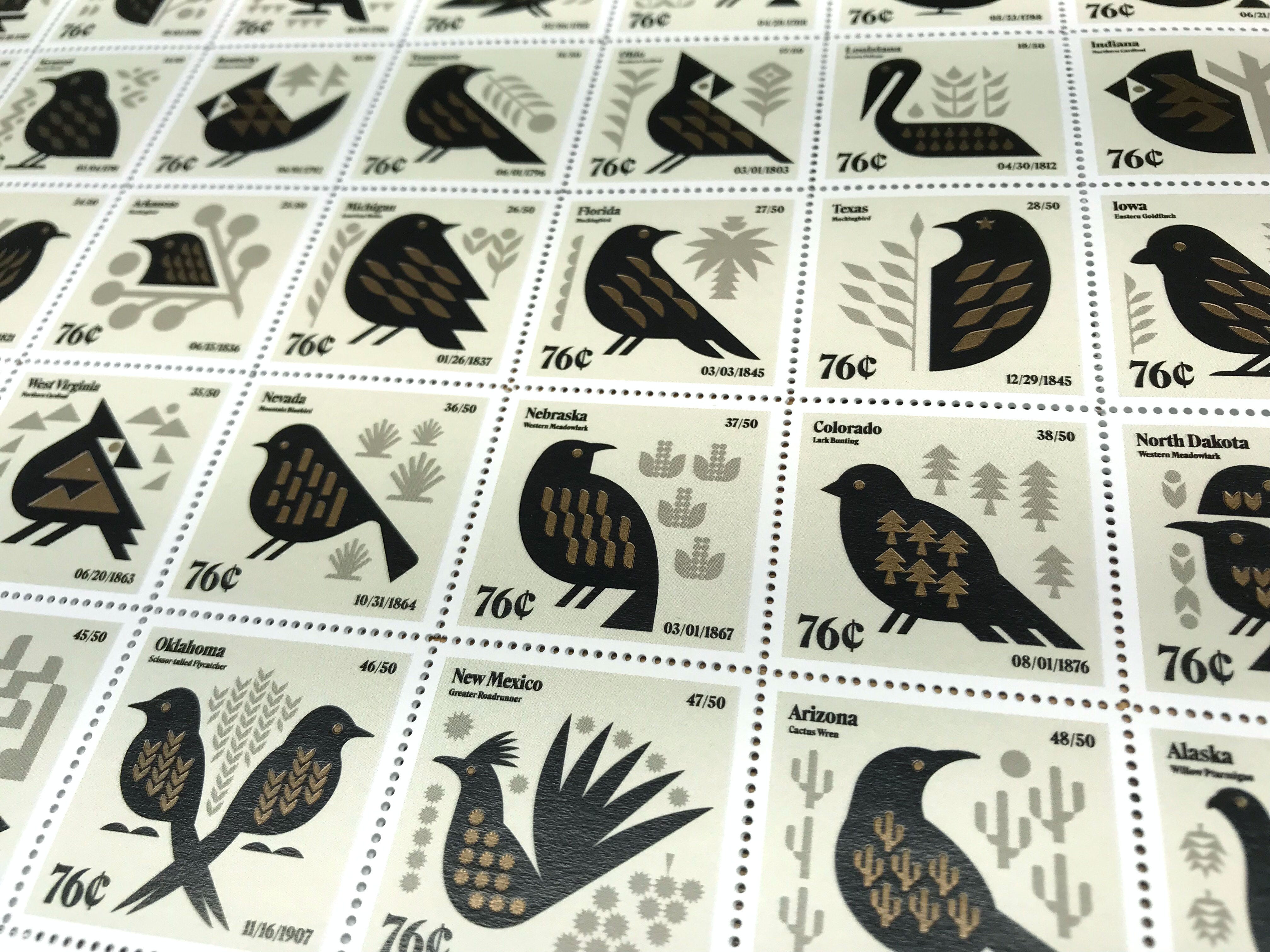 50 state bird stamps. The Portland Stamp Company x Ethan…, by Plazm