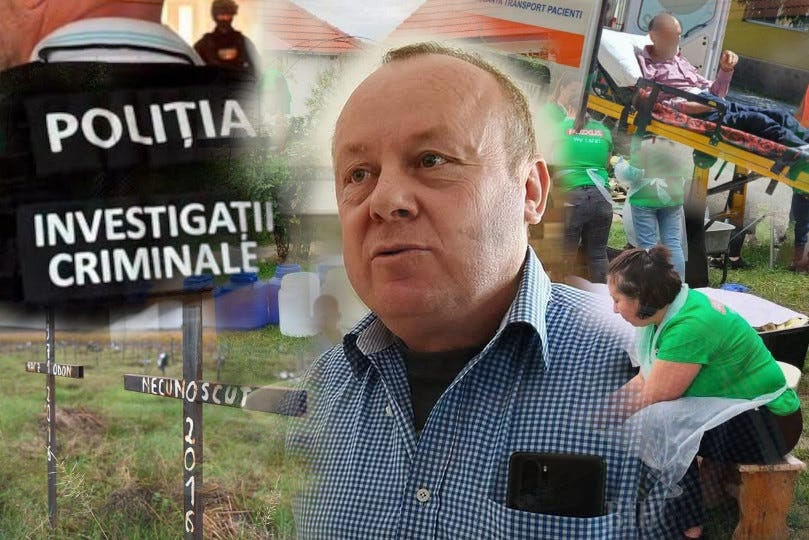 Composite of Viorel Pașca, the central figure in the latest aged private care scandal in Romania