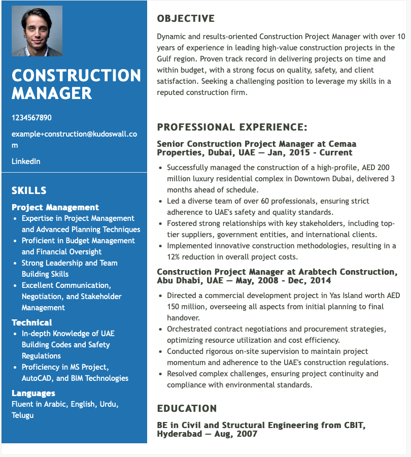 Building Project Manager Resume: Tips for a Standout CV | by ...