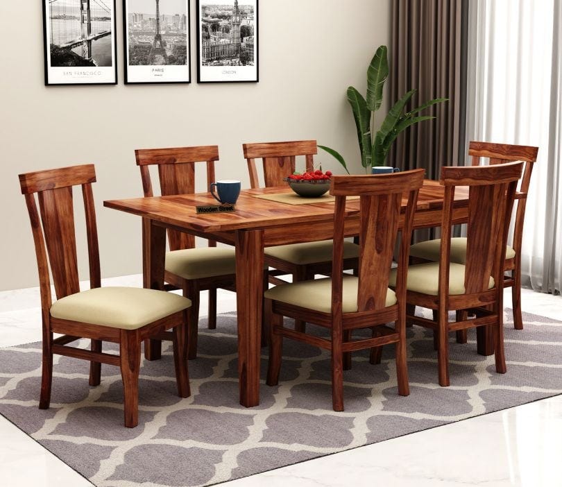 Price Range of 6 Seater Dining Table Sets by Richatak May, 2024