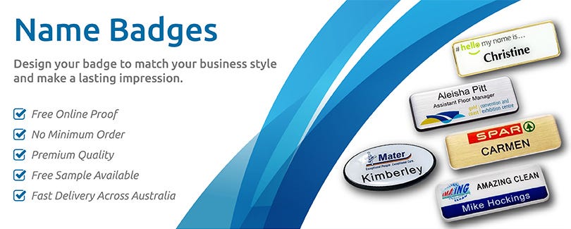 Plastic Name Badges Australia -Affordable Custom Staff Name Tags